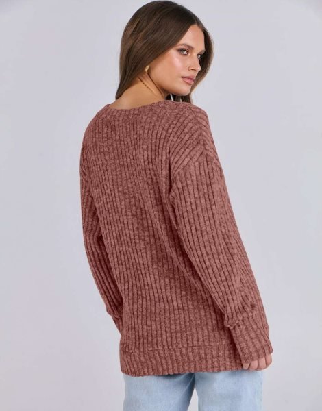 Long Sleeve Shirts for Women V Neck Casual Fall Tops Loose Fit Lightweight Sweaters Tunic Fashion 2024 Clothes