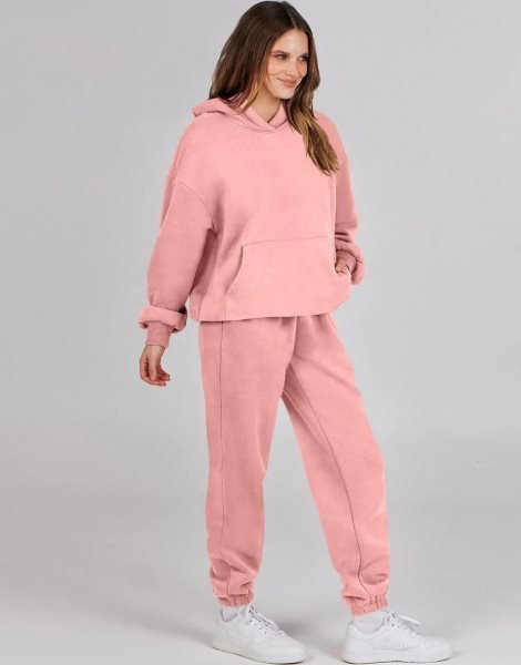 Women 2 Piece Outfits Hoodie Sweatshirt Tracksuit & Oversized Jogger Sweatpants Y2K Sweatsuit Set