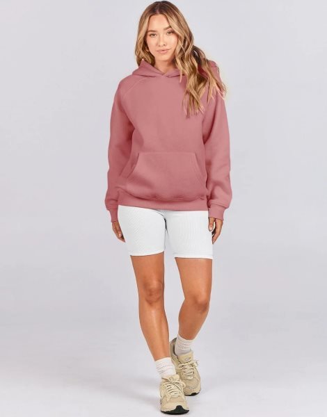 Women Hoodies Fleece Oversized Sweatshirt Drop Shoulder Long Sleeve Athletic Workout Pullover Y2K Clothes