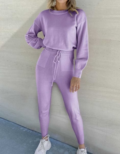 Women's Two Piece Outfits Sweater Sets Pullover and Drawstring Pants Lounge Sets