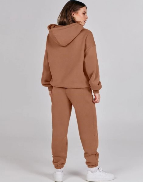 Women 2 Piece Outfits Hoodie Sweatshirt Tracksuit & Oversized Jogger Sweatpants Y2K Sweatsuit Set