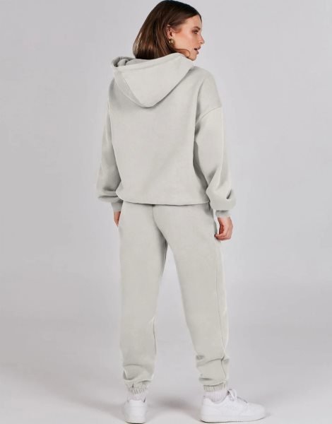 Women 2 Piece Outfits Hoodie Sweatshirt Tracksuit & Oversized Jogger Sweatpants Y2K Sweatsuit Set