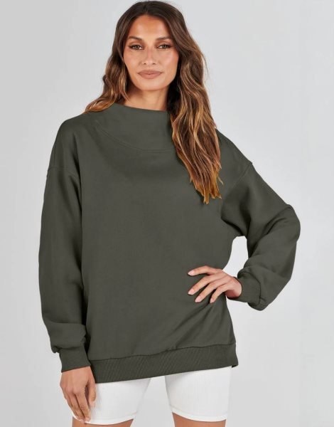 Womens Oversized Sweatshirts Turtleneck Pullover Long Sleeve Hoodies Tops Fall Outfits 2023 Clothes
