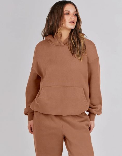 Women 2 Piece Outfits Hoodie Sweatshirt Tracksuit & Oversized Jogger Sweatpants Y2K Sweatsuit Set