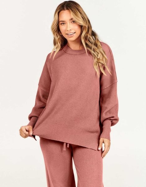 Women 2 Piece Outfits Sweatsuit Oversized Sweater Set & Wide Leg Pants Fall Chunky Lounge Set