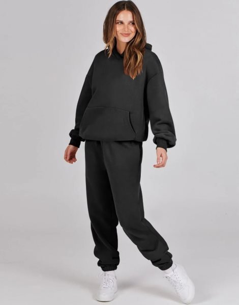 Women 2 Piece Outfits Hoodie Sweatshirt Tracksuit & Oversized Jogger Sweatpants Y2K Sweatsuit Set