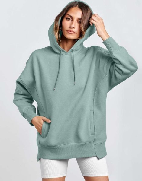 Women's Oversized Hoodies Fleece Casual Drop Shoulder Athletic Sweatshirts Long Sleeve Pullover 2023 Fall Tops