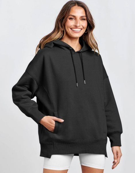Women's Oversized Hoodies Fleece Casual Drop Shoulder Athletic Sweatshirts Long Sleeve Pullover 2023 Fall Tops