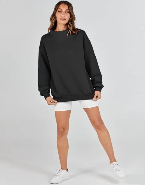 Womens Oversized Sweatshirts Turtleneck Pullover Long Sleeve Hoodies Tops Fall Outfits 2023 Clothes