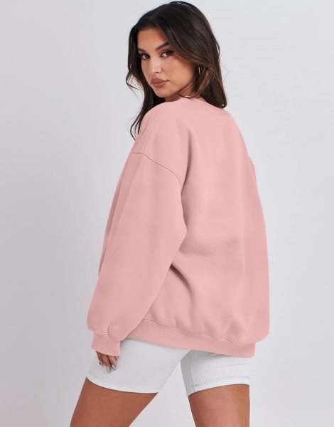 Oversized Sweatshirt for Women Fleece Long Sleeve Crewneck Casual Pullover Top Fall 2023 Trendy Clothes