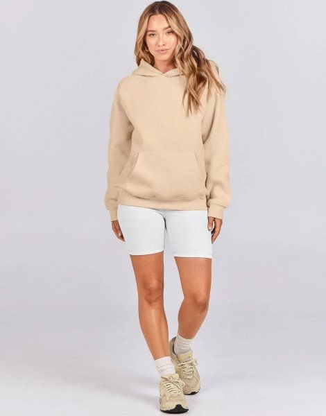 Women Hoodies Fleece Oversized Sweatshirt Drop Shoulder Long Sleeve Athletic Workout Pullover Y2K Clothes