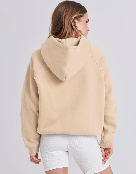 Women Hoodies Fleece Oversized Sweatshirt Drop Shoulder Long Sleeve Athletic Workout Pullover Y2K Clothes
