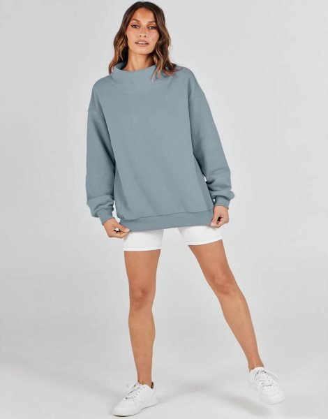 Womens Oversized Sweatshirts Turtleneck Pullover Long Sleeve Hoodies Tops Fall Outfits 2023 Clothes