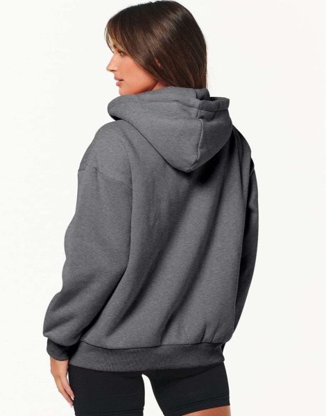 Women's Oversized Zip Up Hoodies Sweatshirts Y2K Clothes Teen Girl Fall Casual Drawstring Jackets with Pockets
