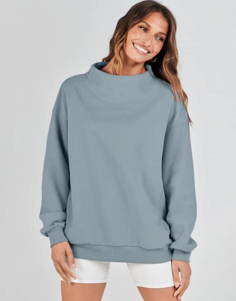 Womens Oversized Sweatshirts Turtleneck Pullover Long Sleeve Hoodies Tops Fall Outfits 2023 Clothes