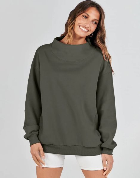 Womens Oversized Sweatshirts Turtleneck Pullover Long Sleeve Hoodies Tops Fall Outfits 2023 Clothes
