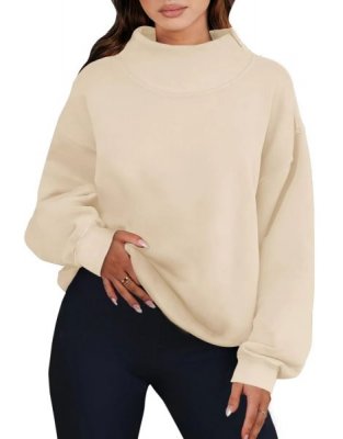 Womens Oversized Sweatshirts Turtleneck Pullover Long Sleeve Hoodies Tops Fall Outfits 2023 Clothes