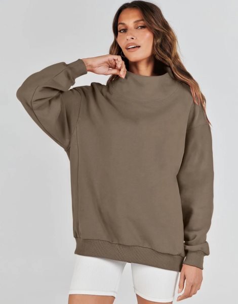 Womens Oversized Sweatshirts Turtleneck Pullover Long Sleeve Hoodies Tops Fall Outfits 2023 Clothes