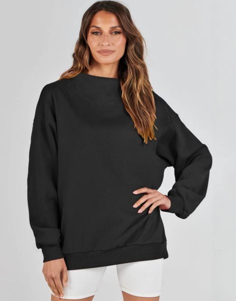 Womens Oversized Sweatshirts Turtleneck Pullover Long Sleeve Hoodies Tops Fall Outfits 2023 Clothes