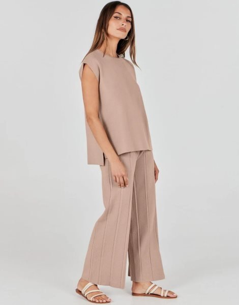Two Piece Outfits for Women Summer Sweater Sets Knit Pullover Tops Elastic Waisted Pants Lounge Sets Tracksuit