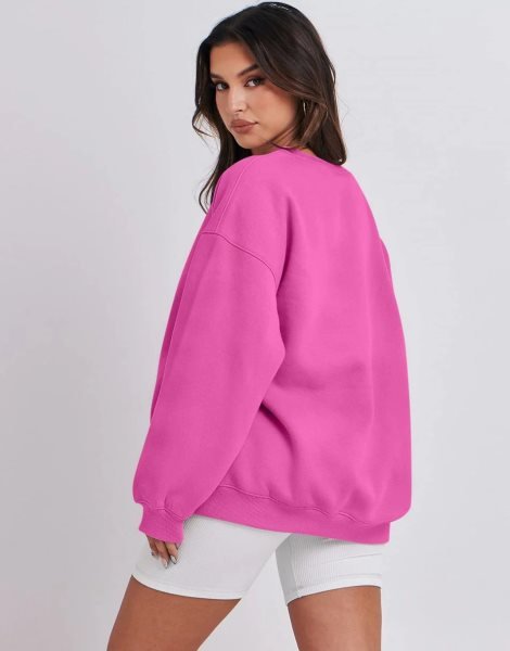 Oversized Sweatshirt for Women Fleece Long Sleeve Crewneck Casual Pullover Top Fall 2023 Trendy Clothes