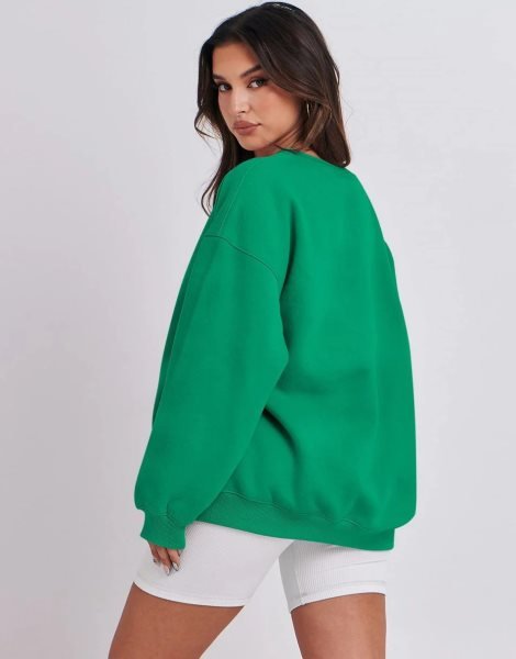 Oversized Sweatshirt for Women Fleece Long Sleeve Crewneck Casual Pullover Top Fall 2023 Trendy Clothes