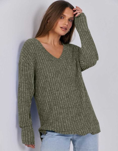 Long Sleeve Shirts for Women V Neck Casual Fall Tops Loose Fit Lightweight Sweaters Tunic Fashion 2024 Clothes