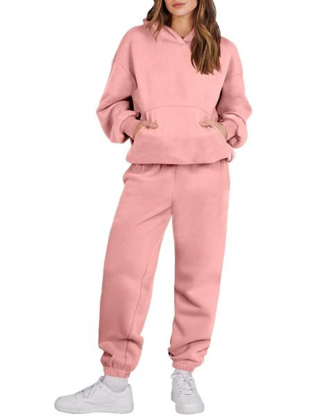 Women 2 Piece Outfits Hoodie Sweatshirt Tracksuit & Oversized Jogger Sweatpants Y2K Sweatsuit Set