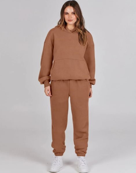Women 2 Piece Outfits Hoodie Sweatshirt Tracksuit & Oversized Jogger Sweatpants Y2K Sweatsuit Set