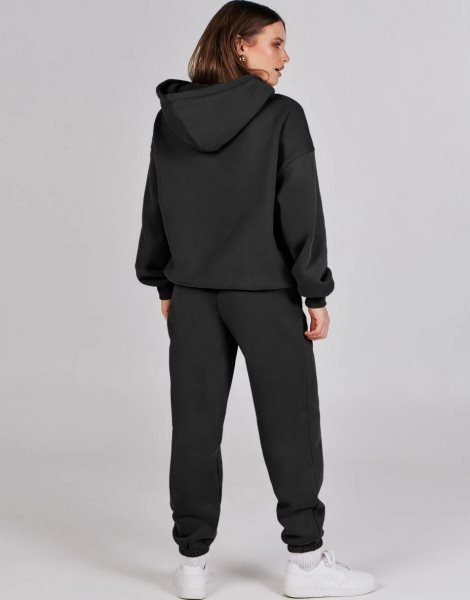 Women 2 Piece Outfits Hoodie Sweatshirt Tracksuit & Oversized Jogger Sweatpants Y2K Sweatsuit Set