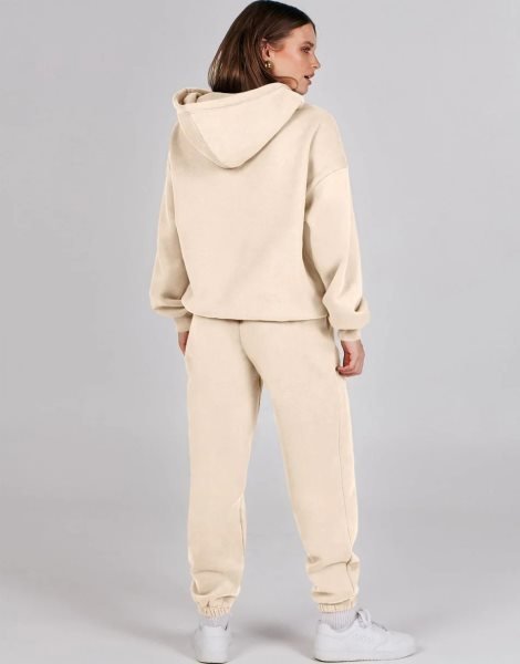 Women 2 Piece Outfits Hoodie Sweatshirt Tracksuit & Oversized Jogger Sweatpants Y2K Sweatsuit Set