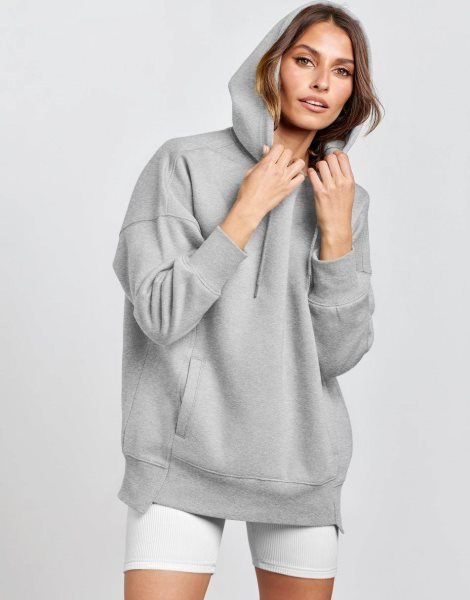 Women's Oversized Hoodies Fleece Casual Drop Shoulder Athletic Sweatshirts Long Sleeve Pullover 2023 Fall Tops