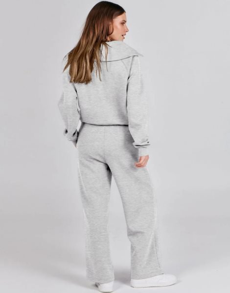 Women 2 Piece Outfits Sweatsuit Set 2023 Fall Oversized Half Zip Sweatshirt Wide Leg Sweatpant Lounge Set Tracksuit
