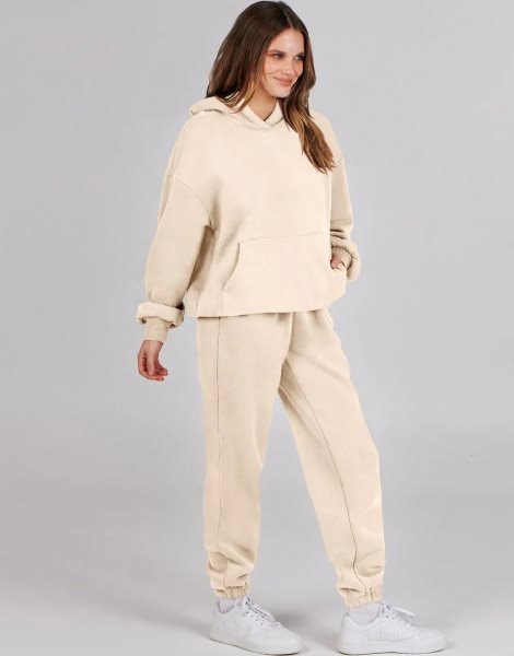 Women 2 Piece Outfits Hoodie Sweatshirt Tracksuit & Oversized Jogger Sweatpants Y2K Sweatsuit Set