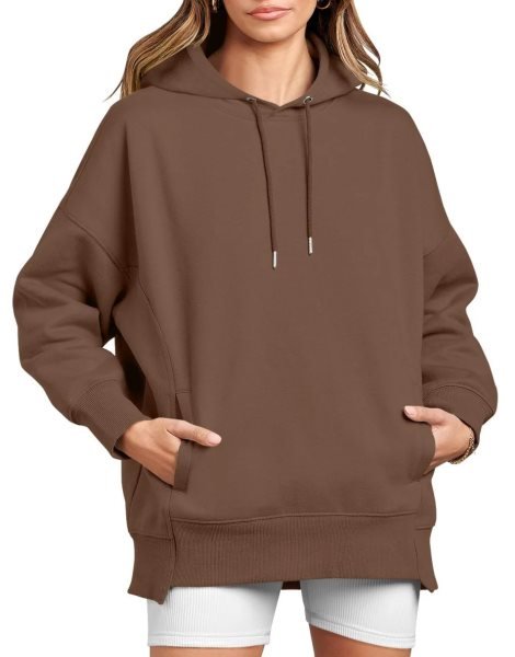 Women's Oversized Hoodies Fleece Casual Drop Shoulder Athletic Sweatshirts Long Sleeve Pullover 2023 Fall Tops