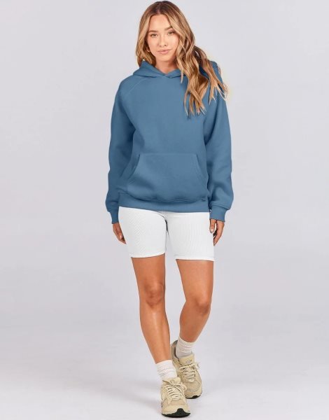 Women Hoodies Fleece Oversized Sweatshirt Drop Shoulder Long Sleeve Athletic Workout Pullover Y2K Clothes