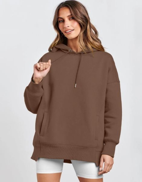 Women's Oversized Hoodies Fleece Casual Drop Shoulder Athletic Sweatshirts Long Sleeve Pullover 2023 Fall Tops