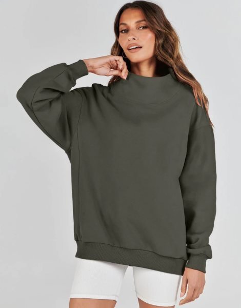 Womens Oversized Sweatshirts Turtleneck Pullover Long Sleeve Hoodies Tops Fall Outfits 2023 Clothes