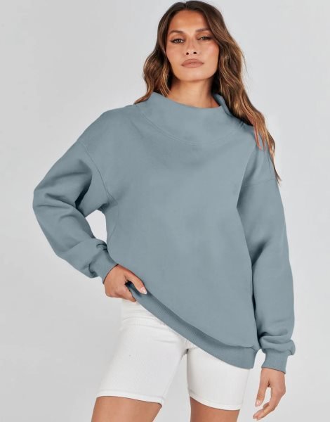 Womens Oversized Sweatshirts Turtleneck Pullover Long Sleeve Hoodies Tops Fall Outfits 2023 Clothes