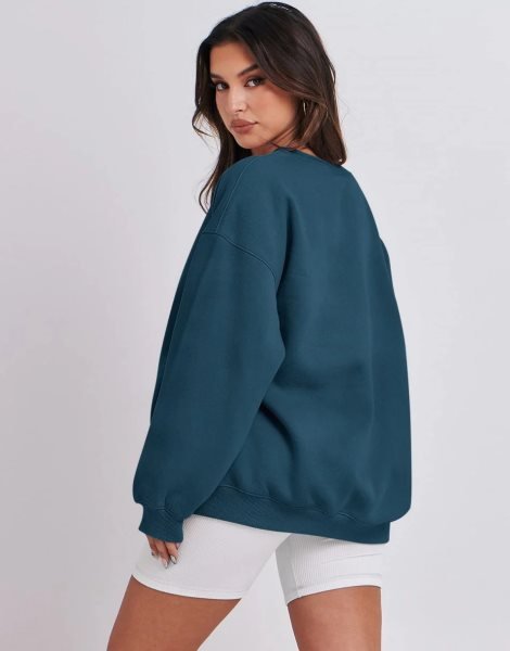 Oversized Sweatshirt for Women Fleece Long Sleeve Crewneck Casual Pullover Top Fall 2023 Trendy Clothes