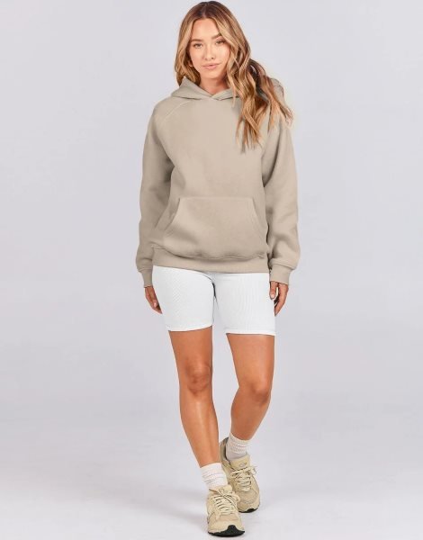 Women Hoodies Fleece Oversized Sweatshirt Drop Shoulder Long Sleeve Athletic Workout Pullover Y2K Clothes