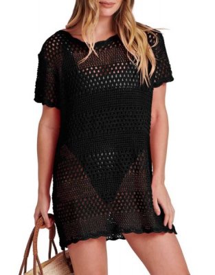Women Swimsuit Crochet Swim Cover Up Summer Bathing Suit Swimwear Beach Dress