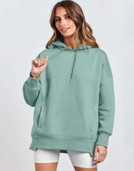 Women's Oversized Hoodies Fleece Casual Drop Shoulder Athletic Sweatshirts Long Sleeve Pullover 2023 Fall Tops