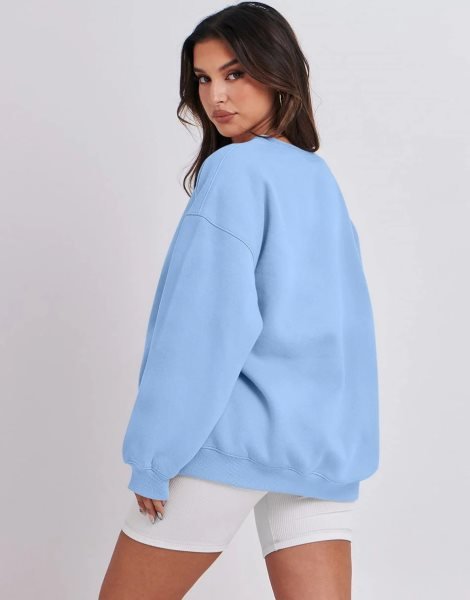 Oversized Sweatshirt for Women Fleece Long Sleeve Crewneck Casual Pullover Top Fall 2023 Trendy Clothes
