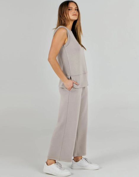Women's 2 Piece Sets Summer Outfits Sleeveless Wide Leg Tracksuits Casual Sweat Sets Lounge Sweatsuits