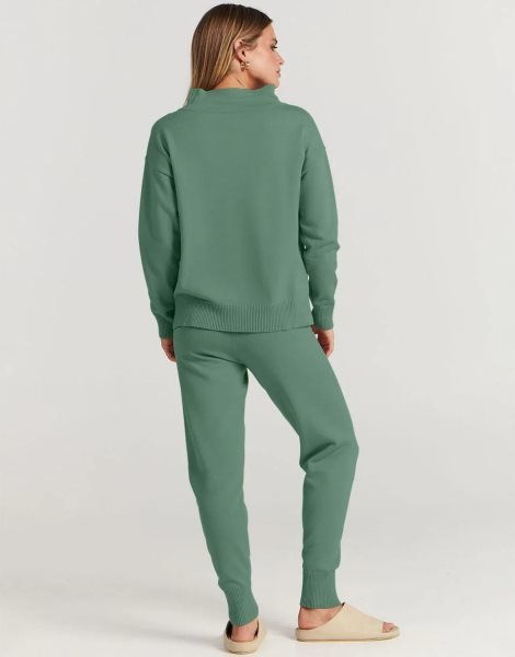 Women's Two Piece Outfits Long Sleeve Turtleneck Pullover Top & Drawstring Pants Sweatsuit Lounge Set