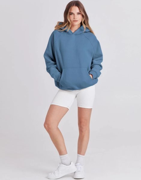 Women Hoodies Fleece Oversized Sweatshirt Drop Shoulder Long Sleeve Athletic Workout Pullover Y2K Clothes