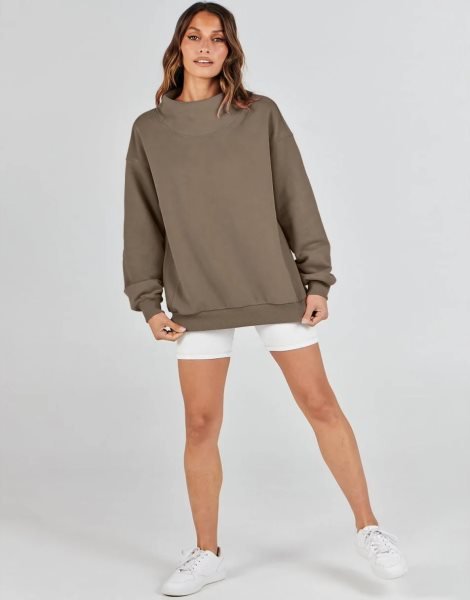 Womens Oversized Sweatshirts Turtleneck Pullover Long Sleeve Hoodies Tops Fall Outfits 2023 Clothes