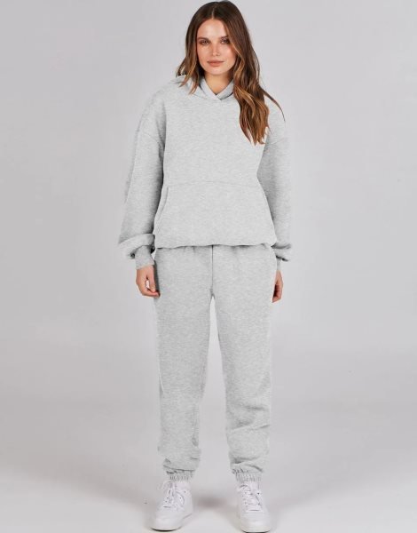 Women 2 Piece Outfits Hoodie Sweatshirt Tracksuit & Oversized Jogger Sweatpants Y2K Sweatsuit Set