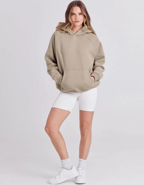 Women Hoodies Fleece Oversized Sweatshirt Drop Shoulder Long Sleeve Athletic Workout Pullover Y2K Clothes